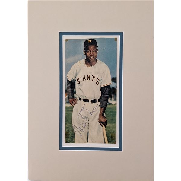 Monte Irvin signed matted photo