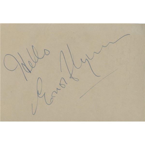 Errol Flynn original signature