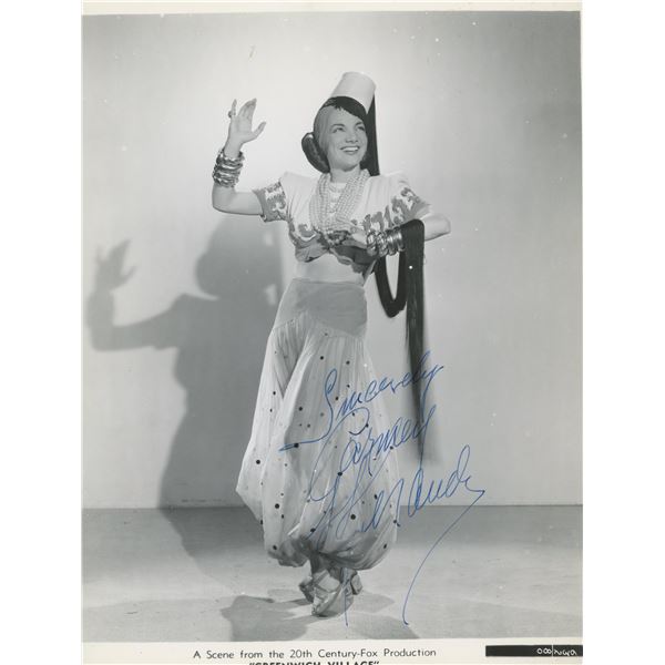 Carmen Miranda signed photo