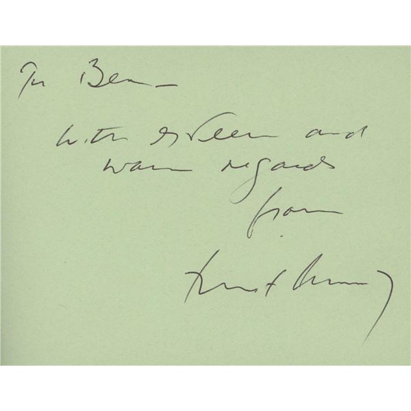 John F. Kennedy signed note