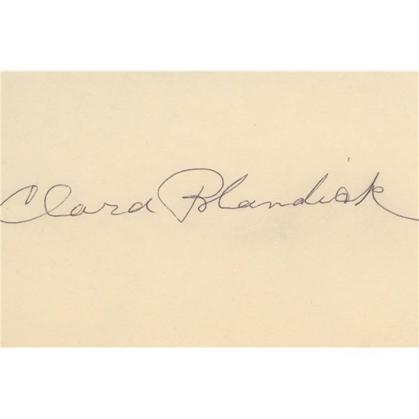 Clara Blandick Aunt Em Wizard of Oz signature cut