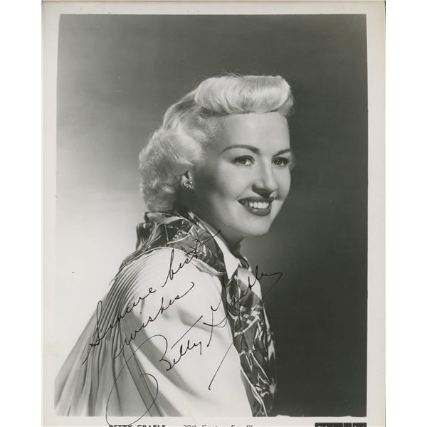 Betty Grable signed photo