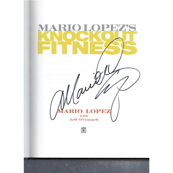 Mario Lopez signed book