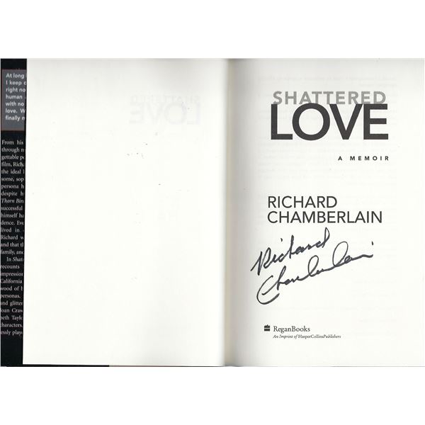 Shattered Love Richard Chamberlain signed Memoir