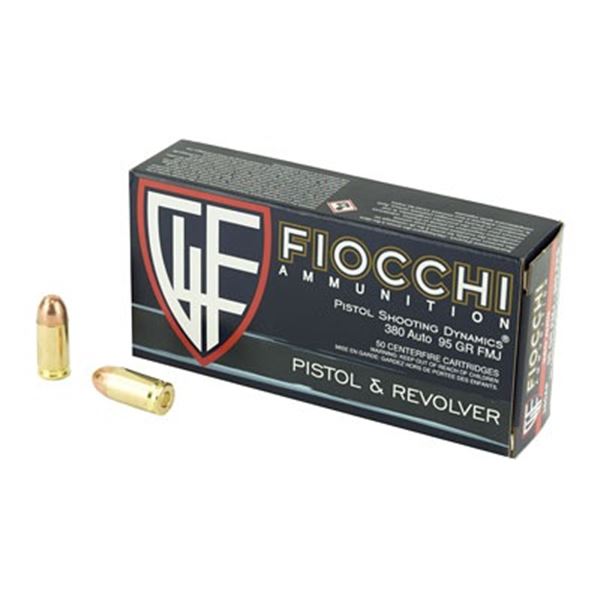 FIOCCHI 380ACP 95GR FMJ - 50 Rds