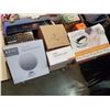 Image 1 : Box of lights, Lighted magnifying mirror,  neck massager and more
