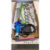 Image 2 : TRAY OF DOG ITEMS, NAIL SANDERS, CLIPPERS, LAWN STAKES, BBQ WEINER STICKS
