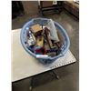 Image 1 : Basket of new bungee cords, grease gun, clamps, torque bits and more
