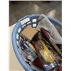 Image 2 : Basket of new bungee cords, grease gun, clamps, torque bits and more