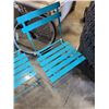 Image 2 : 2 Cyan folding metal chairs