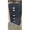 Image 1 : BLACK STAPLES 5 DRAWER LATERAL FILING CABINET - 3 FOOT WIDE X 18 INCHES DEEP X 65 1/2 INCHES TALL