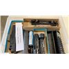 Image 2 : BOX OF HO SCALE TRAIN PROJECTS - CARS WITH WORKING ENGINE, POWER SUPPLY, DECALS, AIR BRUSH, WIRES, E