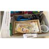 Image 3 : BOX OF HO SCALE TRAIN PROJECTS - CARS WITH WORKING ENGINE, POWER SUPPLY, DECALS, AIR BRUSH, WIRES, E