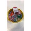 Image 2 : JAR AND PAIL OF BEADS