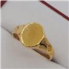 Image 2 : NEW STERLING SILVER YELLOW GOLD PLATED SIGNET RING - RETAIL $300