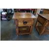 Image 2 : PAIR OF RUSTIC 1 DRAWER ENDTABLES