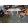 Image 1 : OAK CRAFT TABLE  WITH 2 CHAIRS