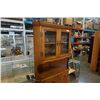 Image 2 : MAPLE CORNER CABINET WITH GLASS DOORS