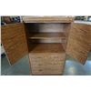 Image 3 : OAK FINISH 3 DRAWER WARDROBE