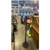 Image 1 : METAL BASE FLOOR LAMP WITH LEADED GLASS SHADE