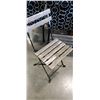 Image 2 : 2 wood and metal patio chairs