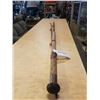 Image 1 : VINTAGE WOOD AND BRASS FISHING ROD