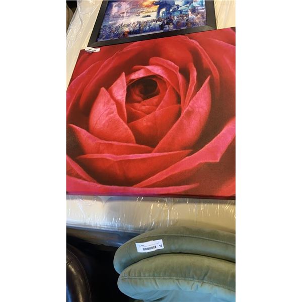 LARGE ROSE PRINT ON CANVAS