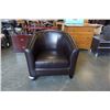 Image 1 : LEATHER LOOK BUCKET CHAIR