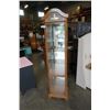 Image 2 : OAK FINISH GLASS DISPLAY CABINET WITH SIDE DOORS