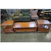 Image 1 : ROXTON MAPLE 3 PIECE COFFEE TABLE SET