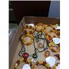 Image 2 : TRAY OF MAN MADE AMBER JEWELRY