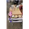 Image 2 : 4 TRAYS OF KITCHEN ITEMS, MUGS, KNIVES, GLASSES, STEINS