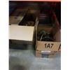 Image 1 : BOX OF WOOD COLLECTIBLES AND BOX OF METAL ART