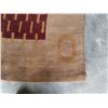 Image 3 : RED AND BROWN TUFTED AREA CARPET 59 X 95 INCHES 100% WOOL HAND MADE IN INDIA