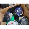 Image 3 : Box of lost property hard hats, bicycle helmets and more