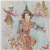 Image 2 : "Thai Dancers" Limited Edition Lithograph by Edna Hibel (1917-2014), Numbered and Hand Signed with C