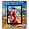 Image 1 : Patricia Govezensky- Original Watercolor with Hand Painted Frame "Aida"