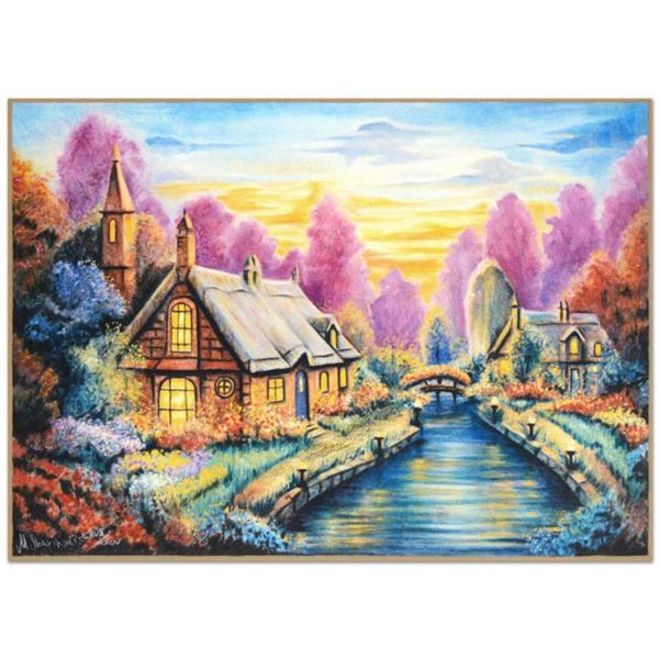 "Darice's Cottage" Limited Edition Mixed Media by Michael Sharinski, Roman Numbered and Hand Signed 