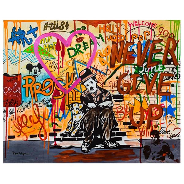 Nastya Rovenskaya- Mixed Media "Charlie is Alone"