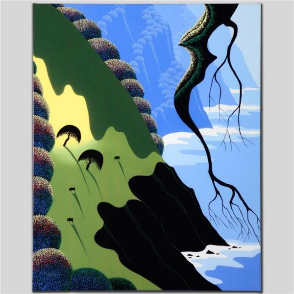 "Coast and Cows" Limited Edition Giclee on Canvas by Larissa Holt, Numbered and Signed. This piece c
