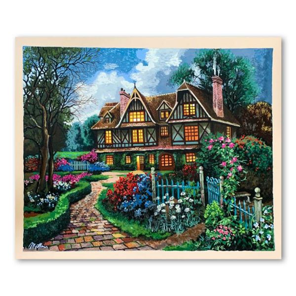 Anatoly Metlan, "Country Cottage" Hand Signed Limited Edition Serigraph on Paper with Letter of Auth