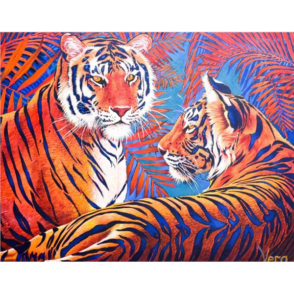 Vera V. Goncharenko- Original Giclee on Canvas "Camouflage"
