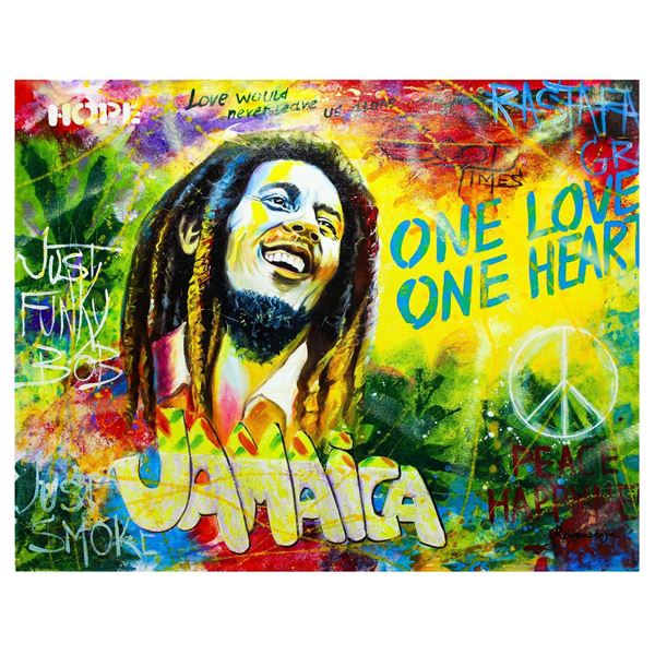 Nastya Rovenskaya- Original Oil on Canvas "Bob Marley"
