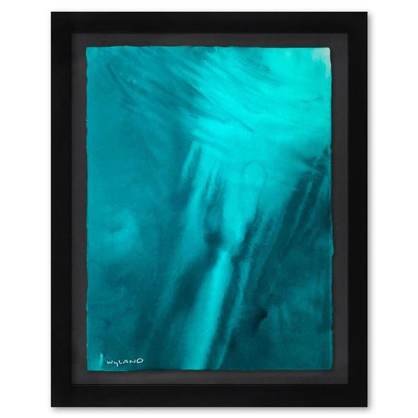 Wyland, "Abstracting 7" Framed Original Watercolor Painting Hand Signed with Letter of Authenticity.