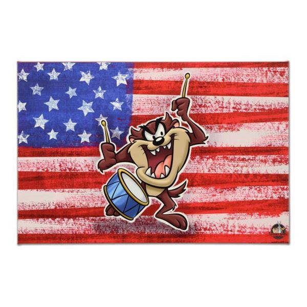 Looney Tunes, "Patriotic Series: Taz" Numbered Limited Edition on Canvas with COA. This piece comes 