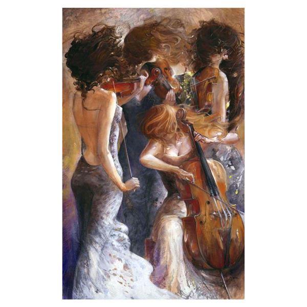 Lena Sotskova, "Fantasy" Hand Signed, Artist Embellished Limited Edition Giclee on Canvas with COA.