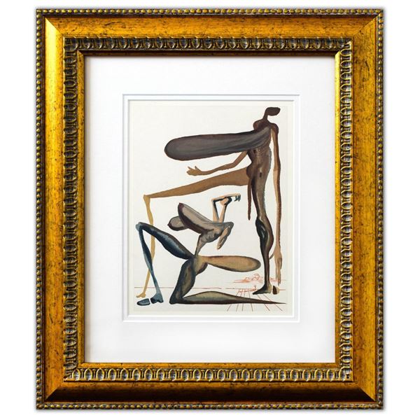 Salvador Dali- Original Color Woodcut on B.F.K. Rives Paper "Purgatory 22"