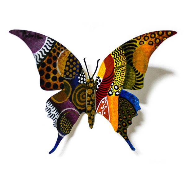 Patricia Govezensky- Original Painting on Cutout Steel "Butterfly CLIII"