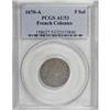 Image 3 : 1670-A 5SOL French Colonies 5 Sols AU53 PCGS