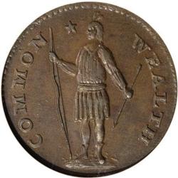 1788 1C Massachusetts Cent, Period MS62 Brown